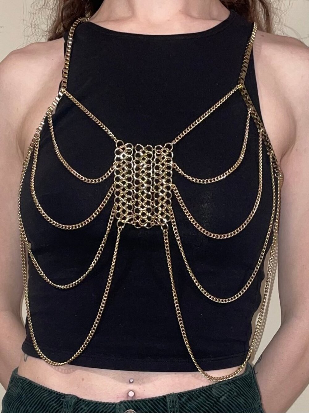 Gold Ribcage Chain Body Harness
